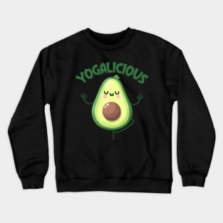 Funny Kawaii Chibi Yogalicious Avocado Pose Crewneck Sweatshirt